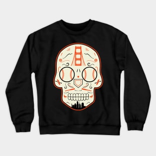 San Francisco Baseball Sugar Skull Crewneck Sweatshirt